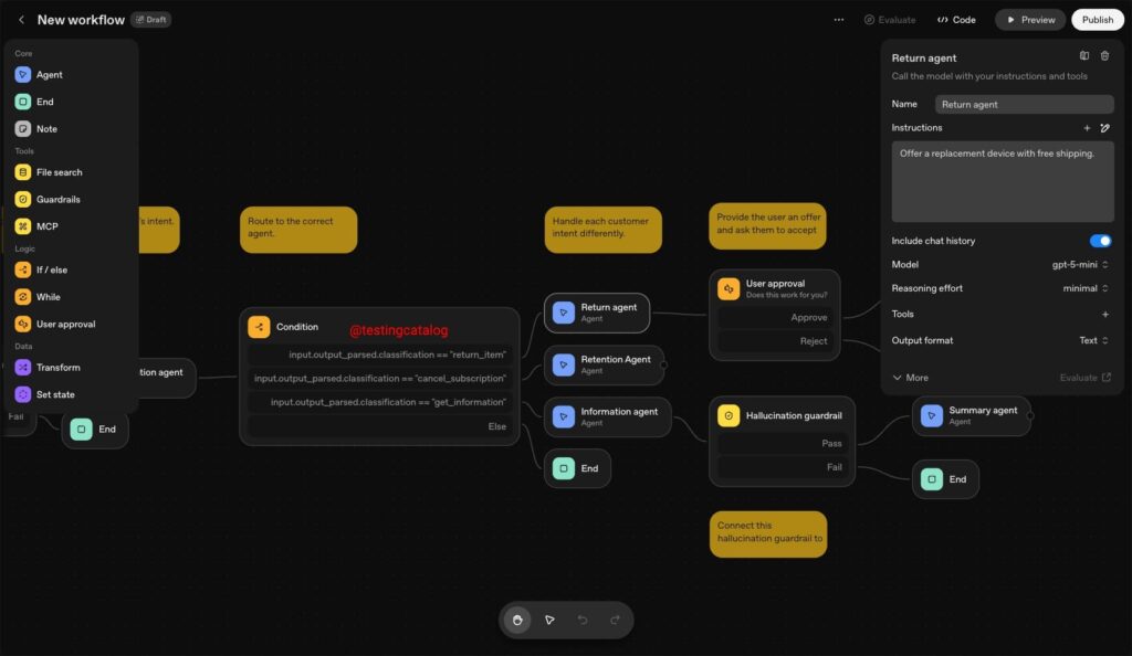 Agent-builder_UI画面