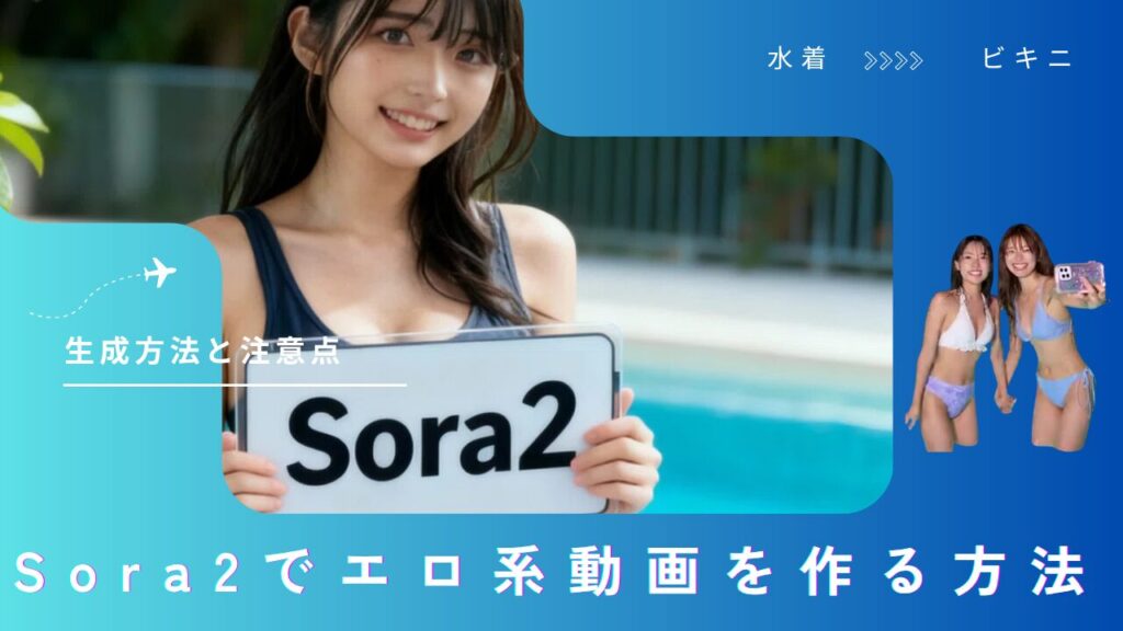 Sora2でエロ系動画を作る方法｜水着・ビキニ美女を生成する方法と注意点