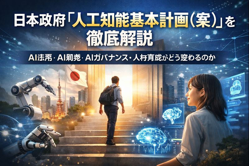 日本政府「人工知能基本計画(案)」を徹底解説|AI活用・AI開発・AIガバナンス・人材育成がどう変わるのか