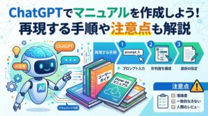 ChatGPTでマニュアルを作成しよう！再現する手順や注意点も解説