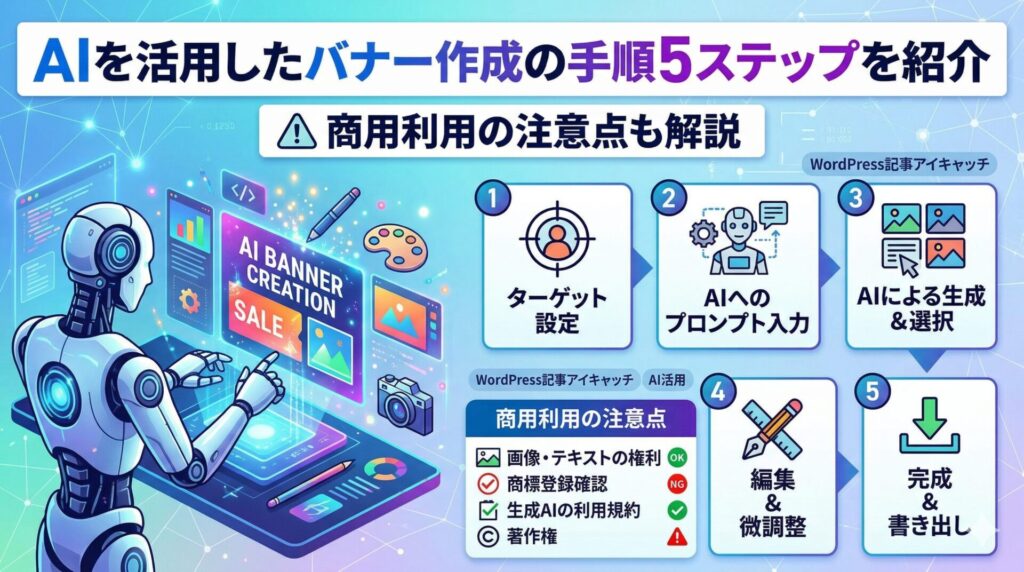 AIを活用したバナー作成の手順5ステップを紹介｜商用利用の注意点も解説
