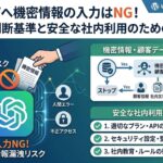 ChatGPTへ機密情報の入力はNG！具体的な判断基準と安全な社内利用のための対策方法