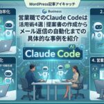 営業職でのClaude Codeの活用術4選|提案書の作成からメール返信の自動化まで 営業職でのClaude Codeの活用術4選|提案書の作成からメール返信の自動化までの具体的な事例を紹介