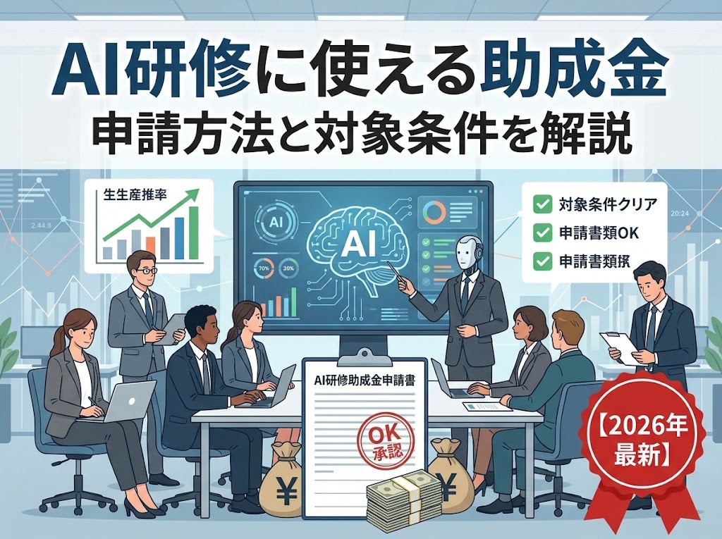 AI研修に使える助成金｜申請方法と対象条件を解説【2026年最新】